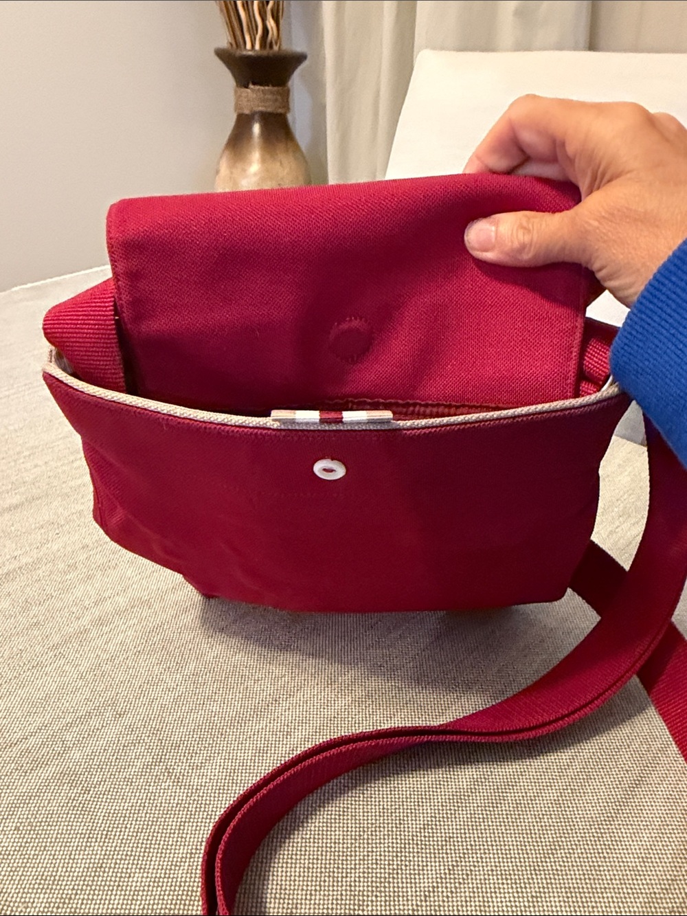 Lacoste Red Small Messenger Crossbody Bag - Picture 6 of 6